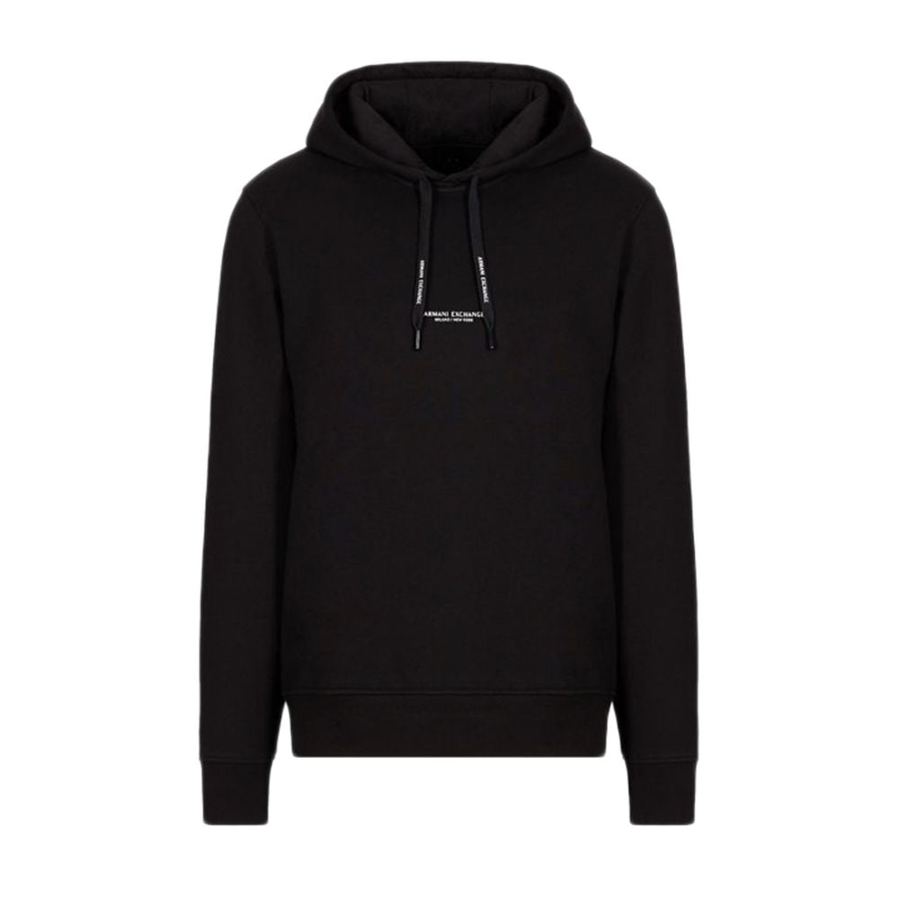 Armani Exchange Black Cotton Hoody Armani Exchange