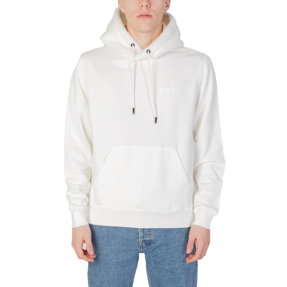 Hugo Boss Cream Cotton Hoody Hugo Boss