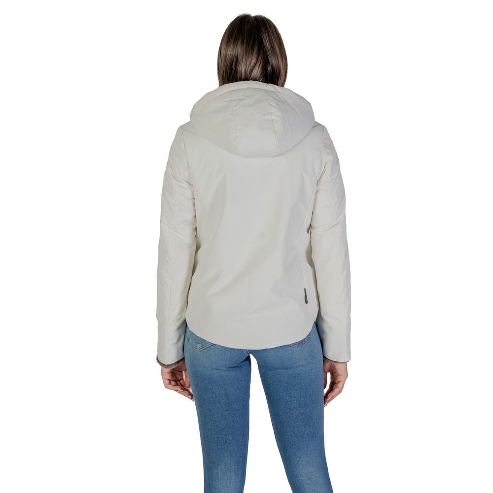 Suns Cream Polyester Jackets & Coat Suns