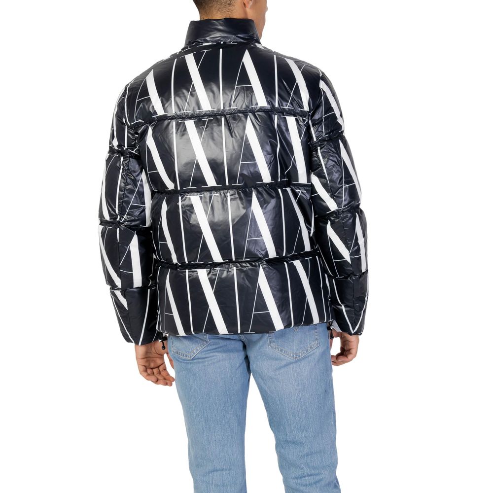 Armani Exchange Black Polyester Jackets & Coat Armani Exchange