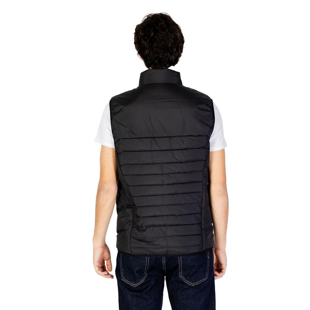 Hugo Boss Black Polyester Sleveless Jacket Hugo Boss