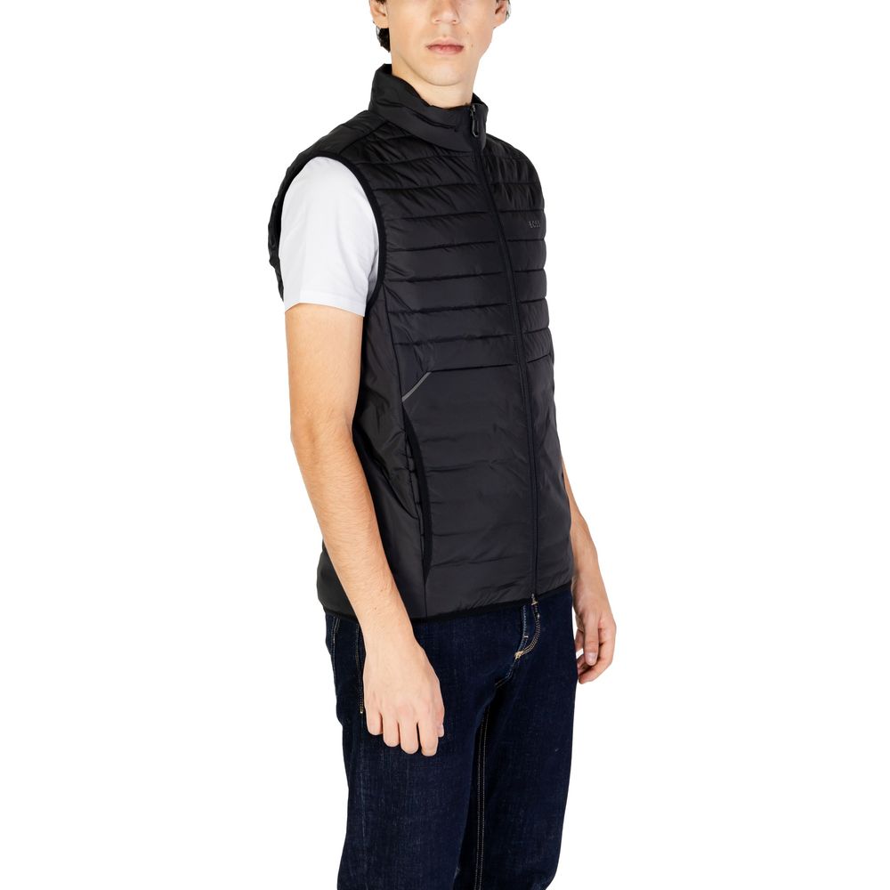 Hugo Boss Black Polyester Sleveless Jacket Hugo Boss
