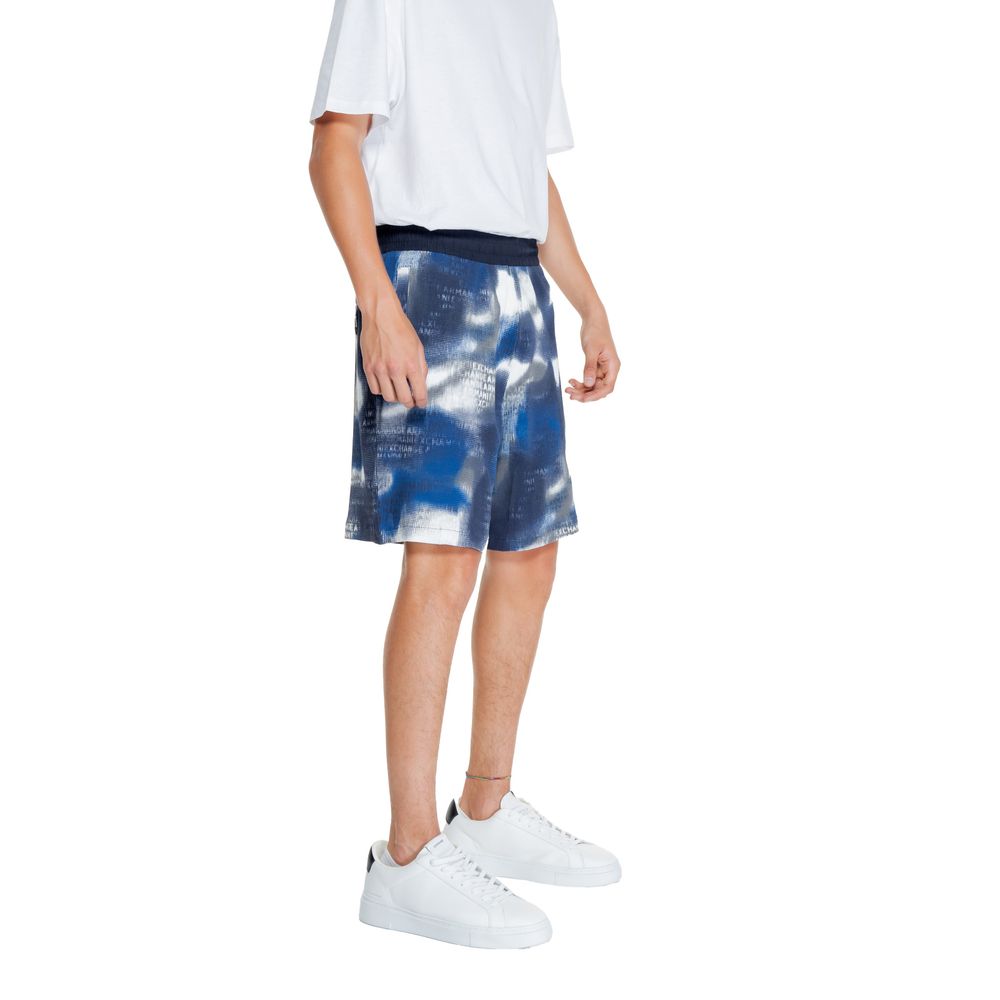 Armani Exchange Blue Cotton Bermuda Armani Exchange