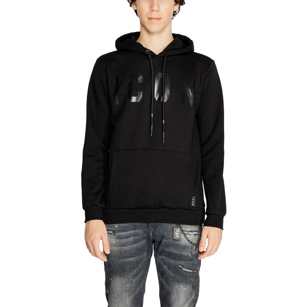 Icon Black Cotton Hoody Icon
