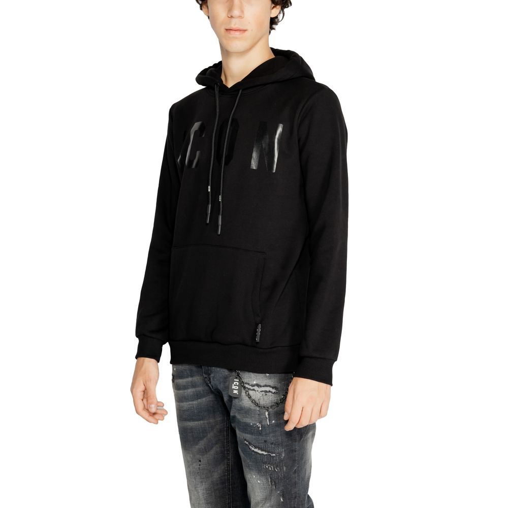 Icon Black Cotton Hoody Icon