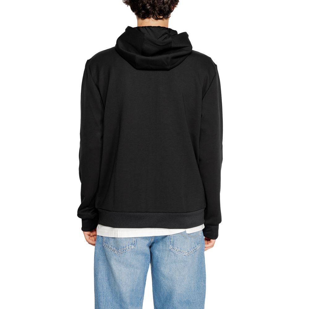 EA7 Emporio Armani Black Polyester Hoody EA7 Emporio Armani
