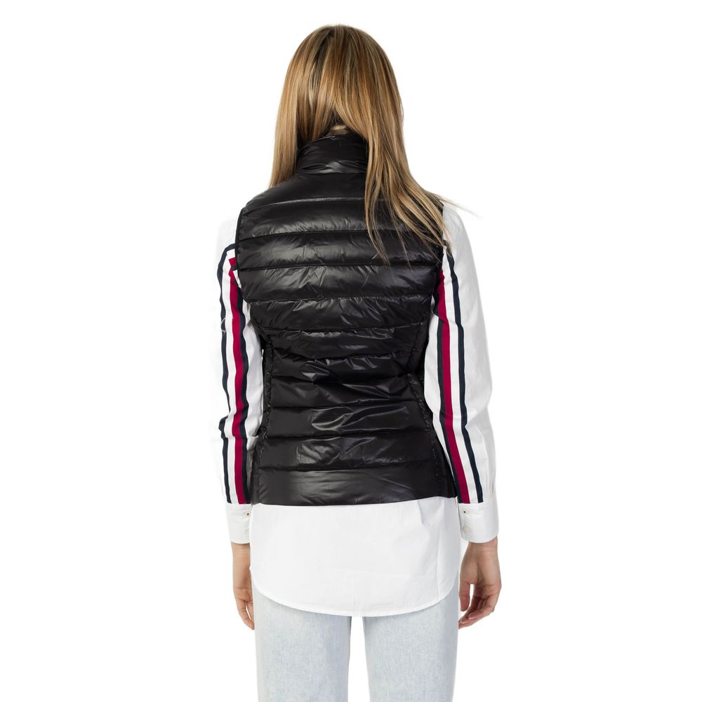Armani Exchange Black Polyester Sleveless Jacket Armani Exchange