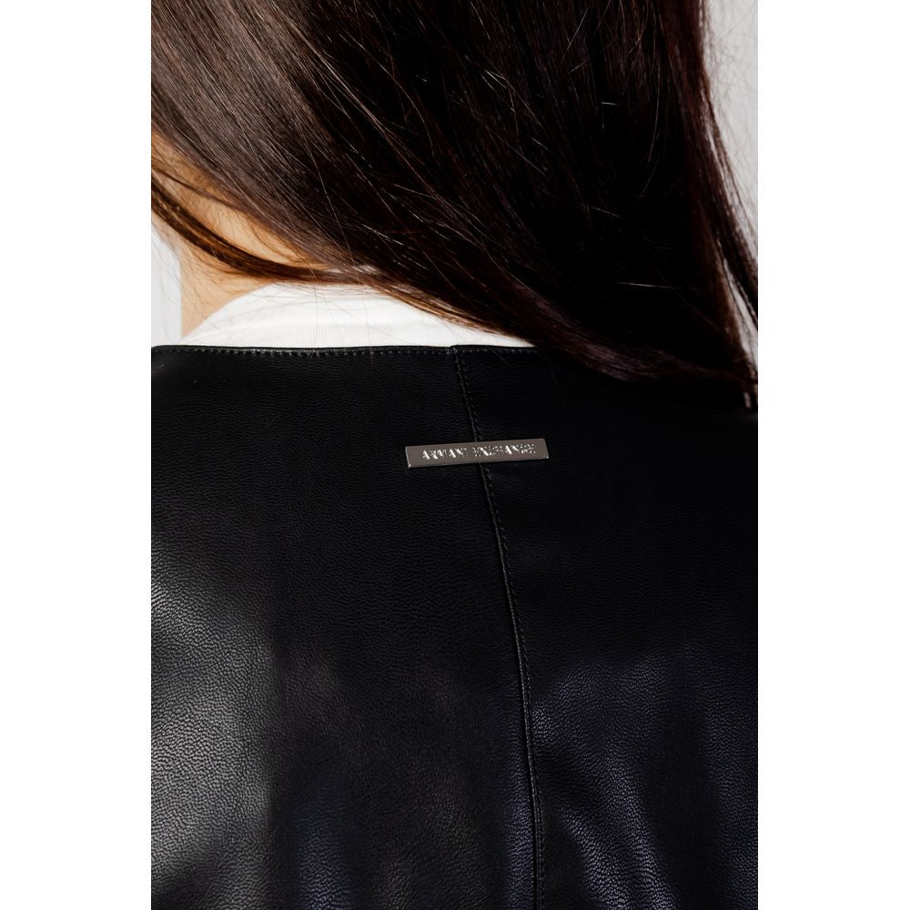 Armani Exchange Black Leather Jacket Armani Exchange