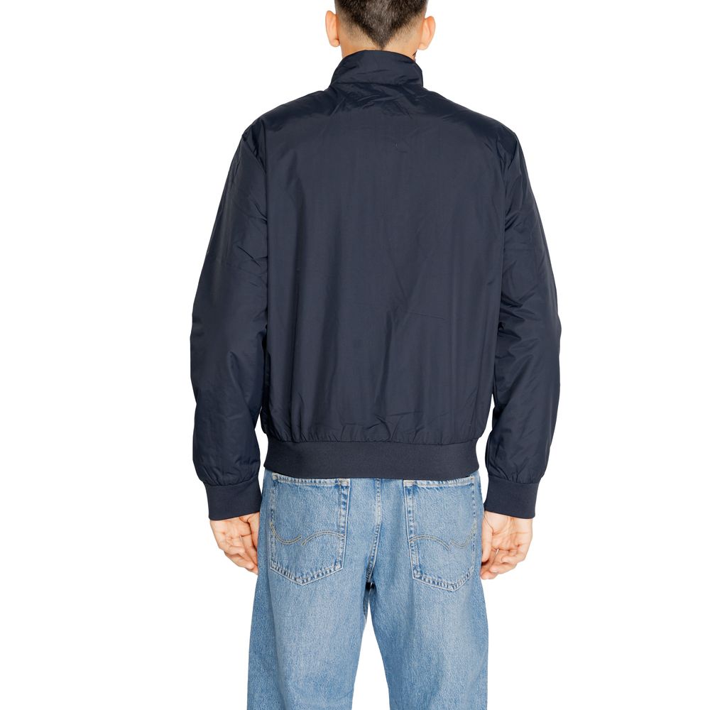 EA7 Emporio Armani Blue Polyamide Jackets & Coat EA7 Emporio Armani
