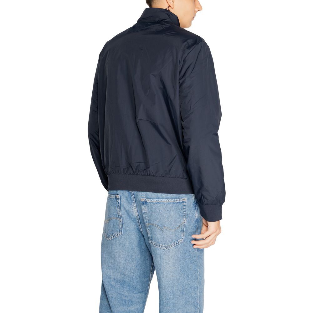 EA7 Emporio Armani Blue Polyamide Jackets & Coat EA7 Emporio Armani