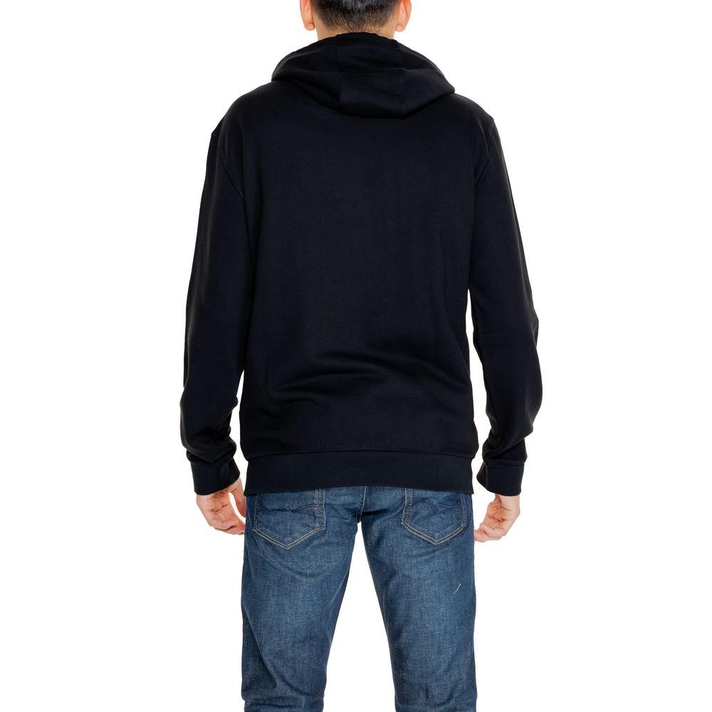EA7 Emporio Armani Black Cotton Hoody EA7 Emporio Armani