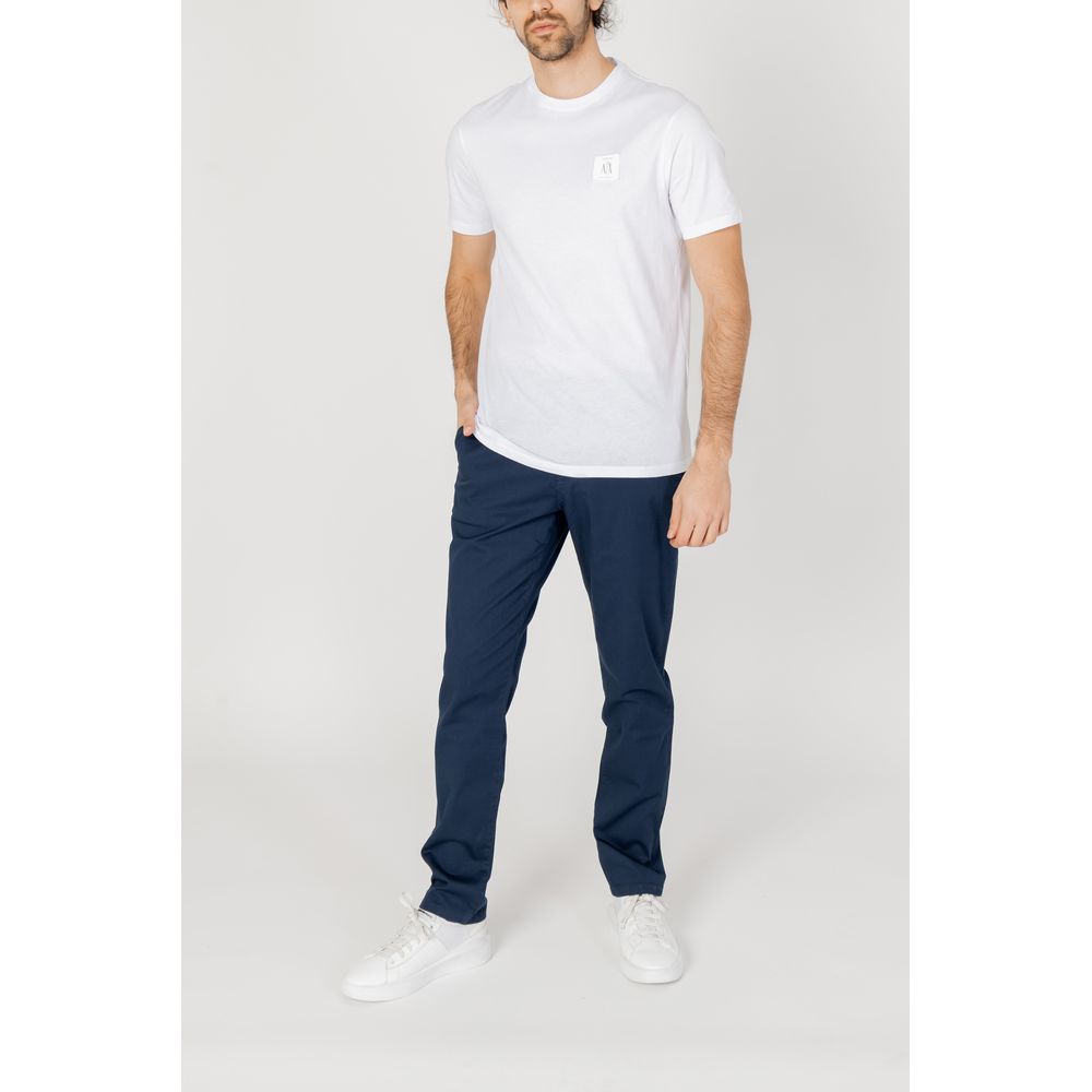 Armani Exchange Blue Cotton Pant Armani Exchange