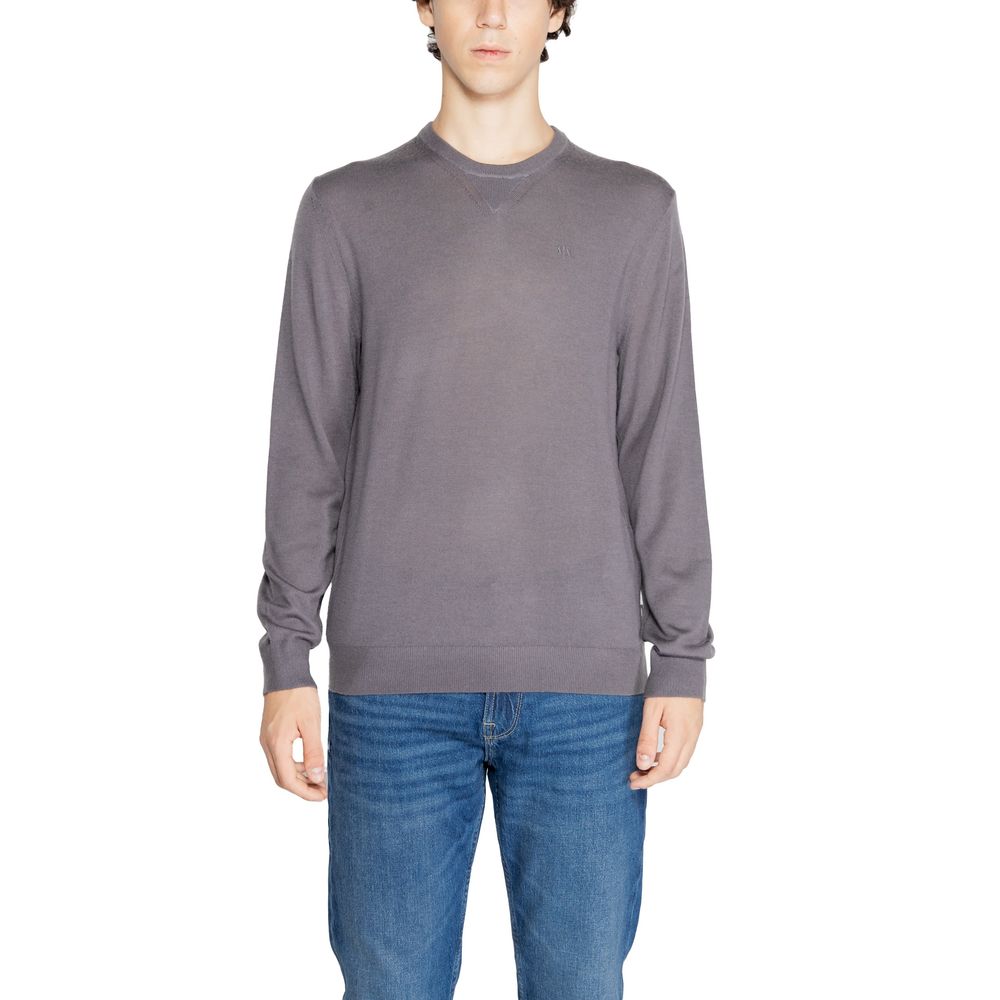 Armani Exchange Gray Wool Sweater Armani Exchange