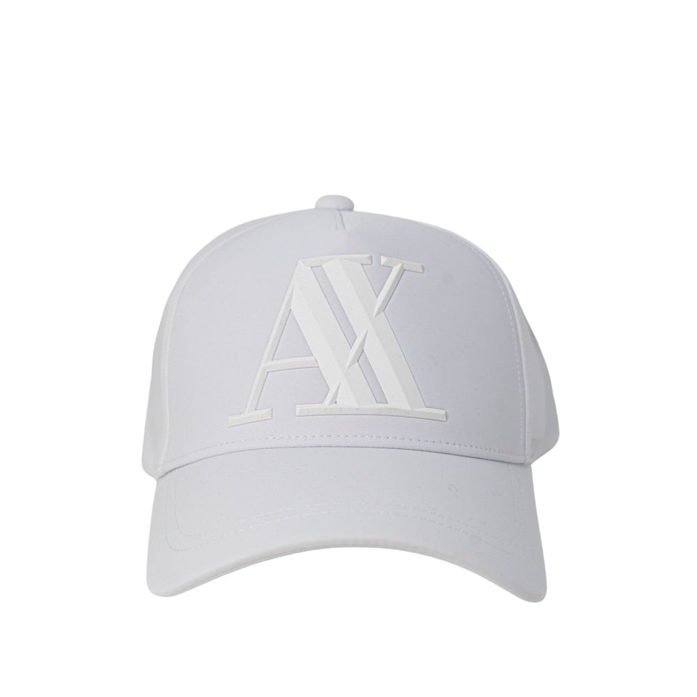 Armani Exchange White Cotton Cap Baseball Hat