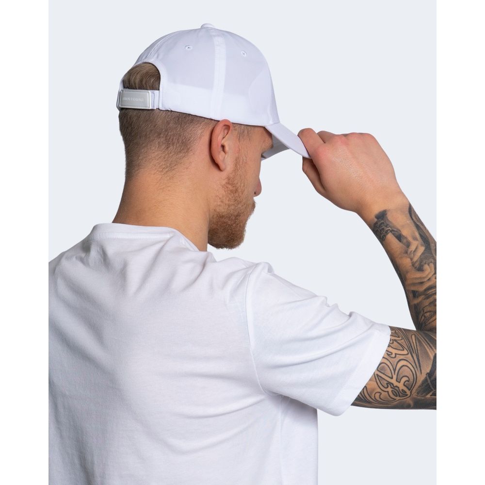Armani Exchange White Cotton Cap Baseball Hat Armani Exchange