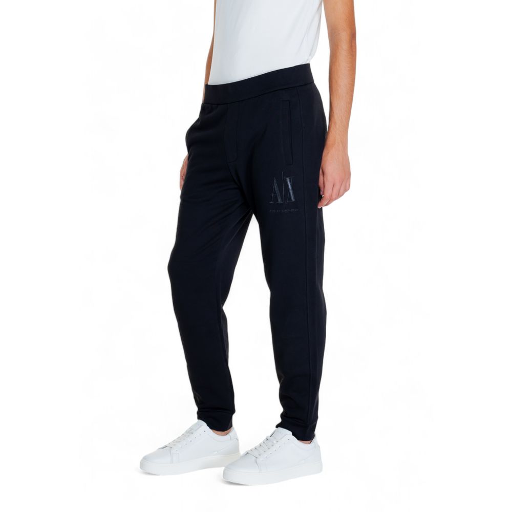 Armani Exchange Black Cotton Joggers Workout Pants Armani Exchange