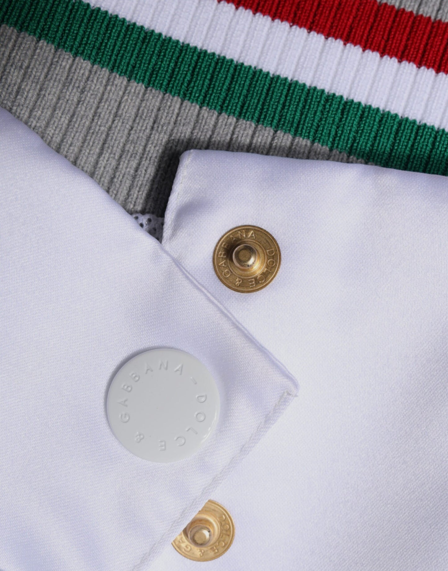 Dolce & Gabbana Multicolor Italia Button Down Bomber Jacket Dolce & Gabbana