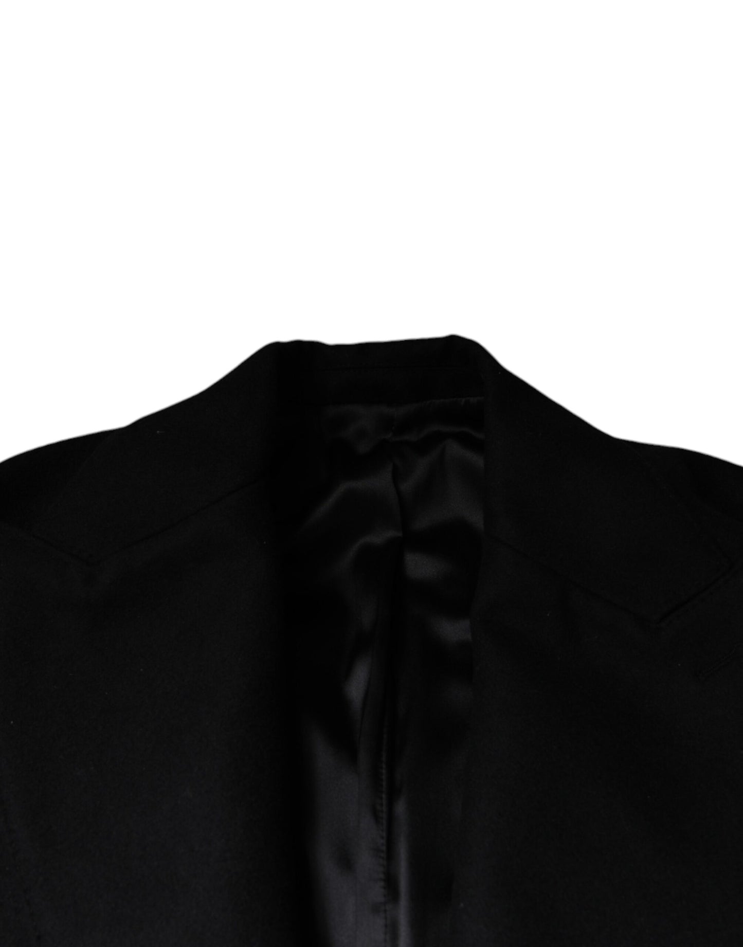 Dolce & Gabbana Black Wool Double Breasted Men Coat Jacket Dolce & Gabbana