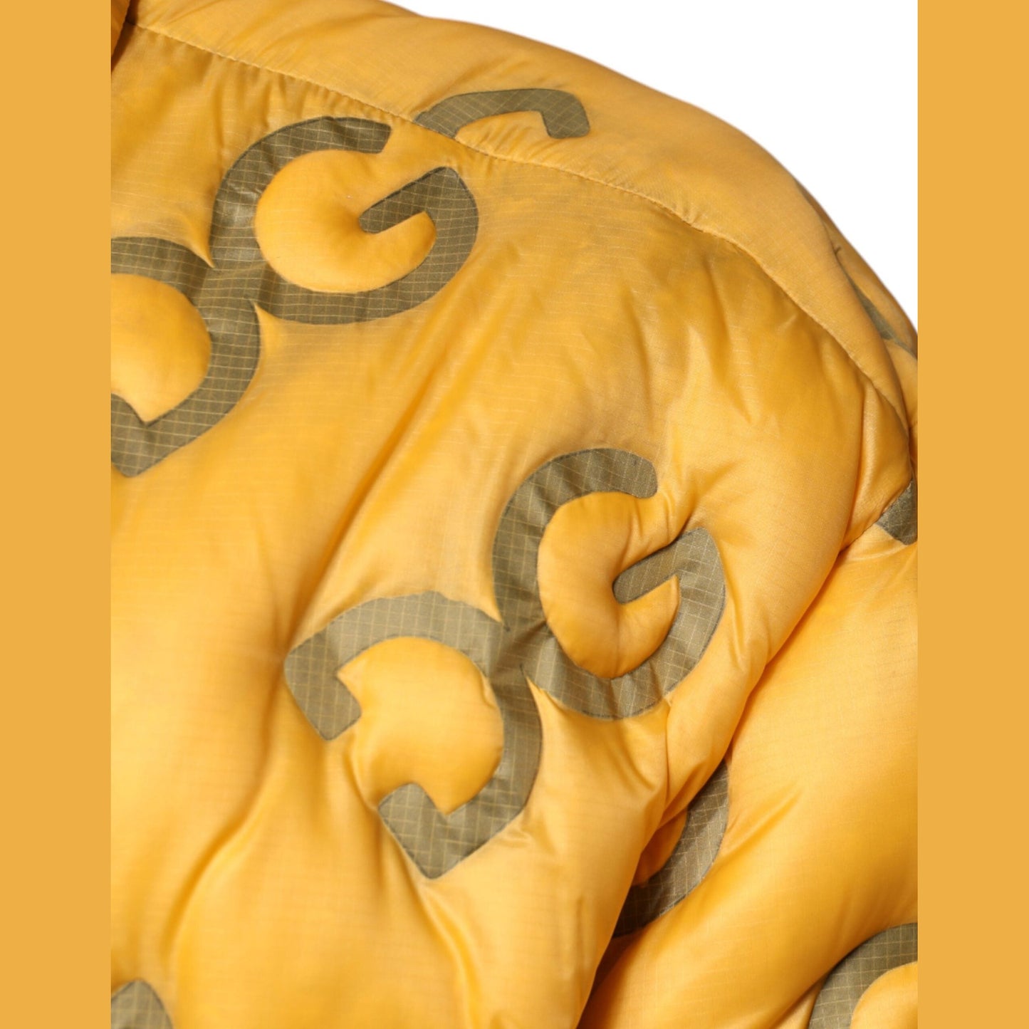 Dolce & Gabbana Yellow Logo Padded Buttoned Blouson Jacket Dolce & Gabbana