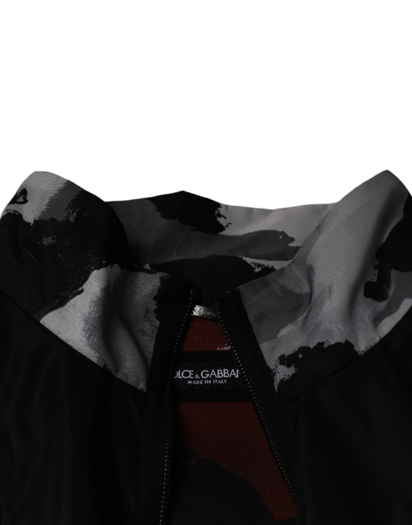 Dolce & Gabbana Black Nylon Full Zip Men Bomber Jacket Dolce & Gabbana
