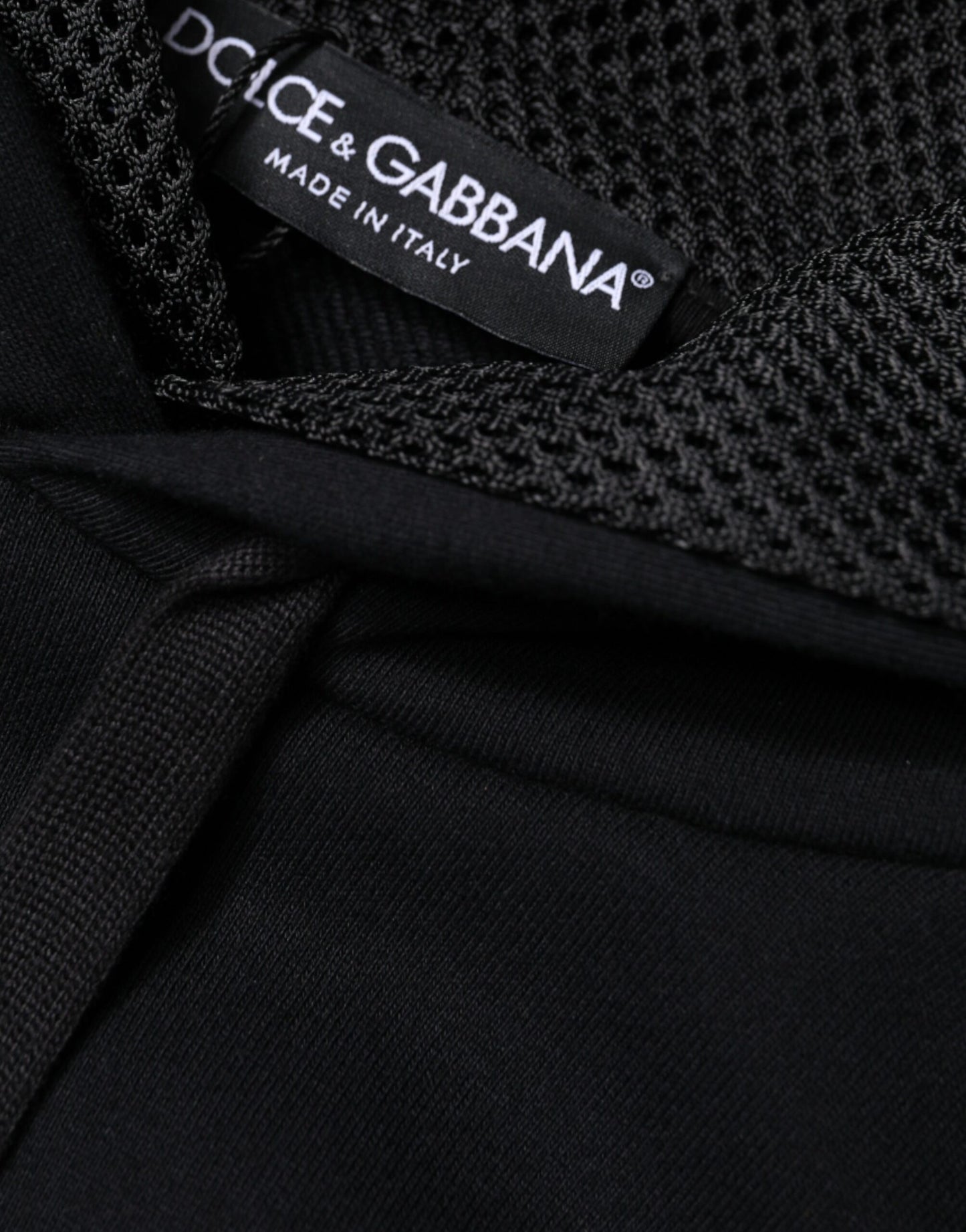 Dolce & Gabbana Black Hooded Pullover Men Sweatshirt Sweater Dolce & Gabbana