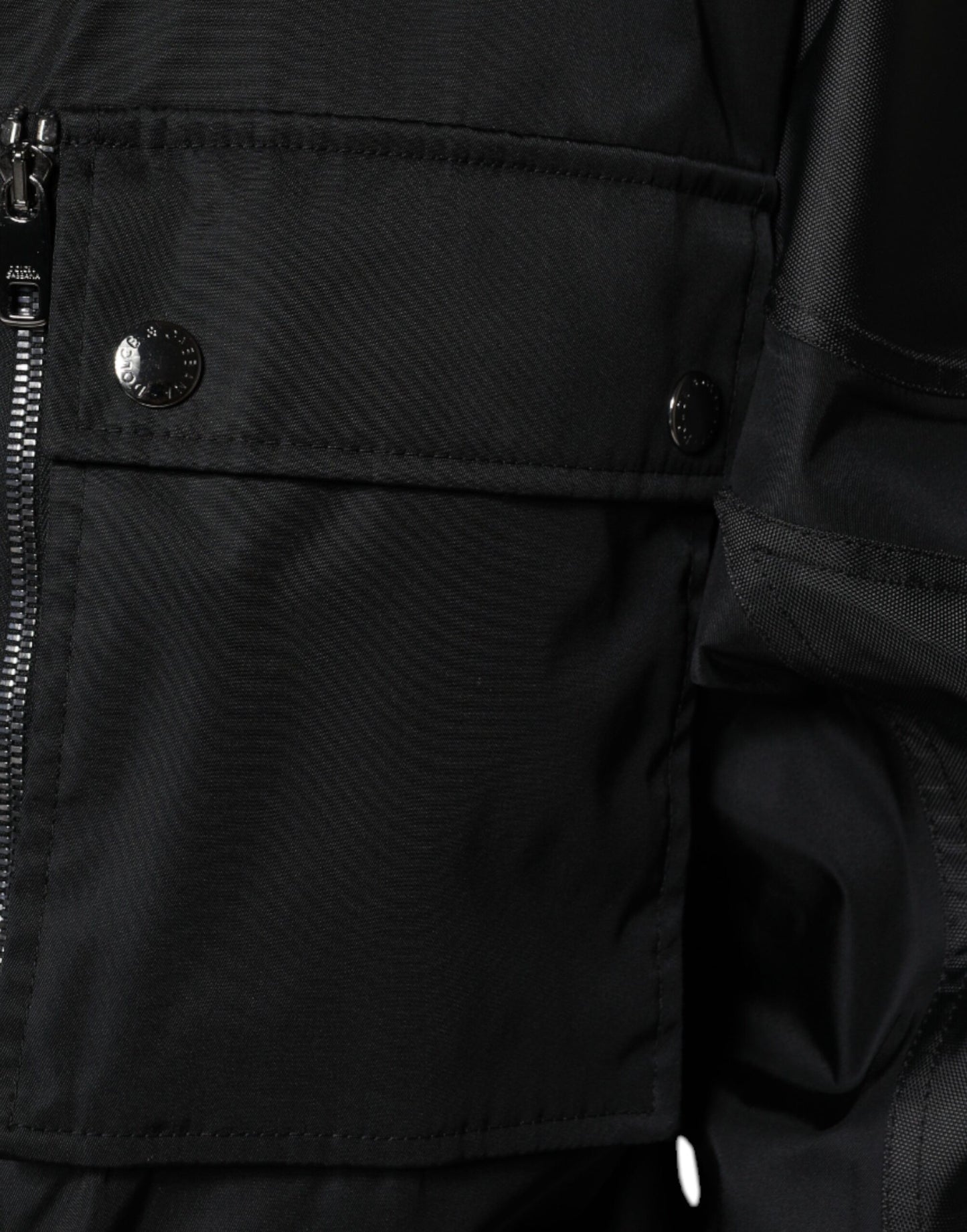 Dolce & Gabbana Black Nylon Winter Men Parka Coat Jacket Dolce & Gabbana