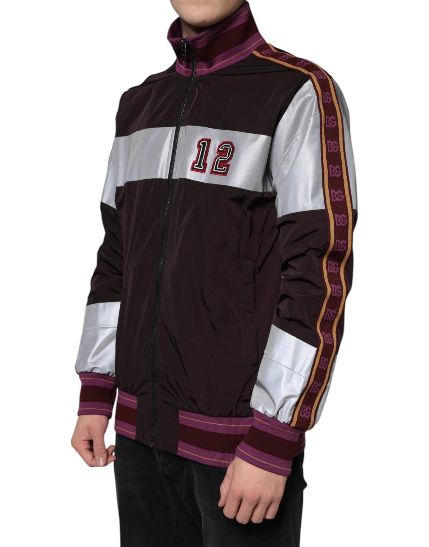 Dolce & Gabbana Multicolor Full Zip Jersey Men Bomber Jacket Dolce & Gabbana