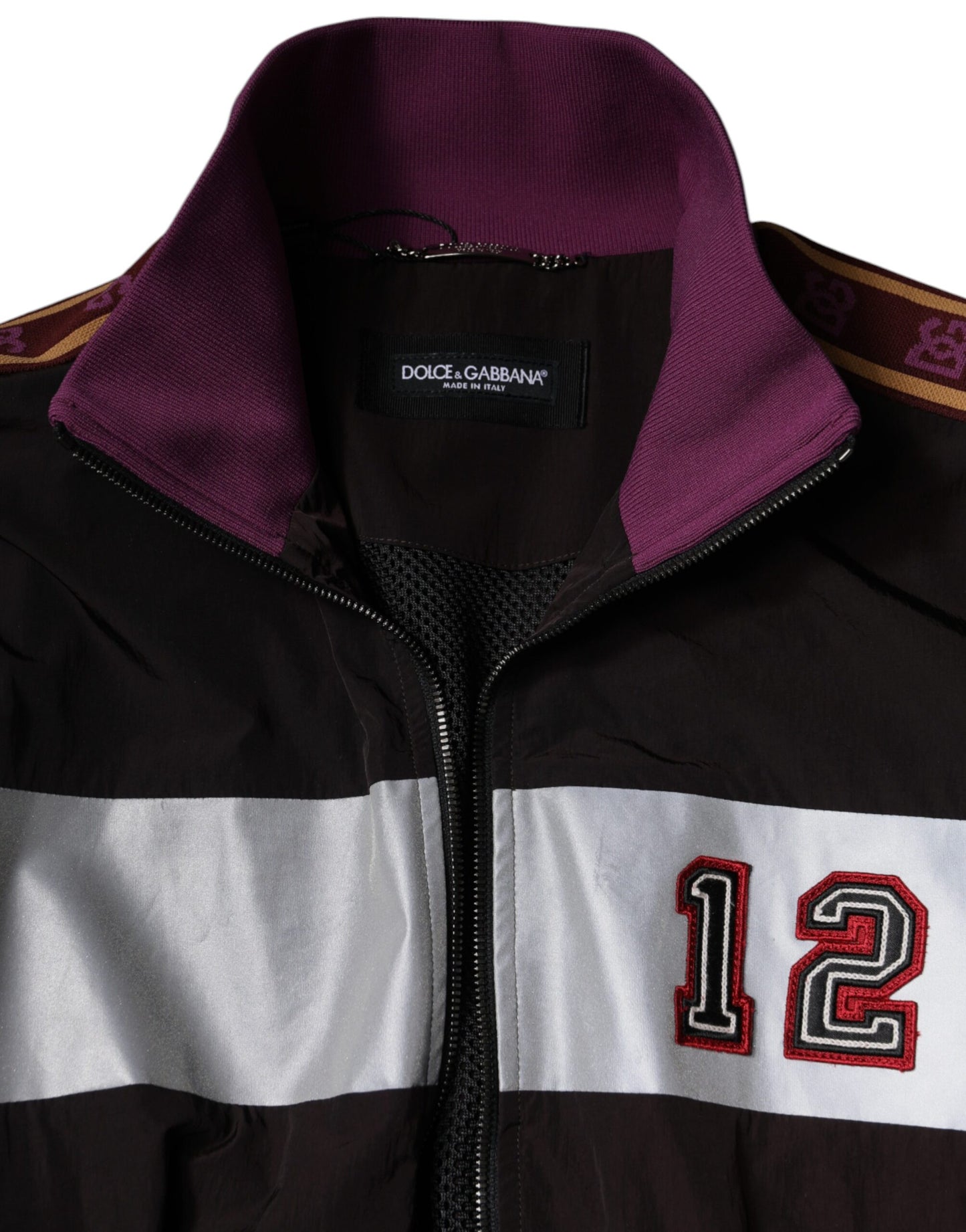 Dolce & Gabbana Multicolor Full Zip Jersey Men Bomber Jacket Dolce & Gabbana