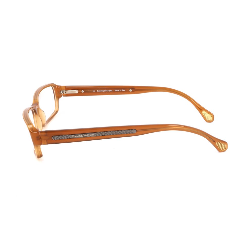 Ermenegildo Zegna Brown Plastic Glasses Frames