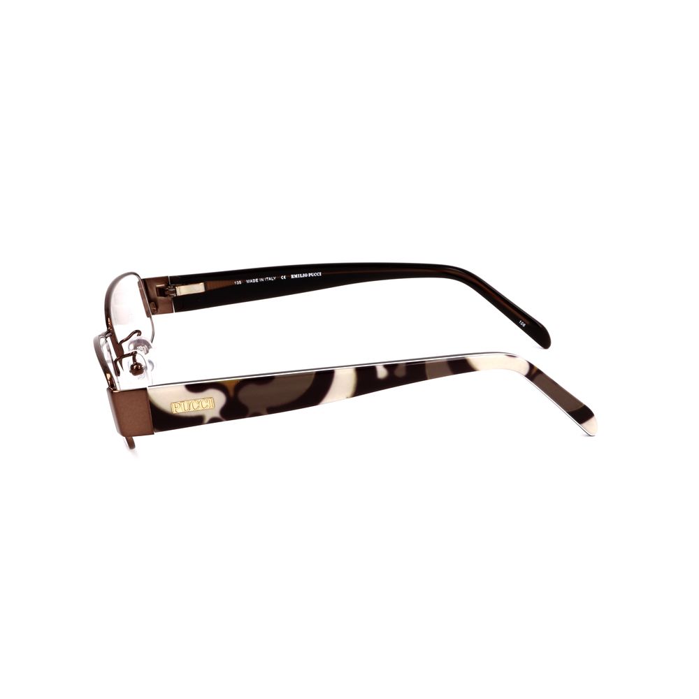 Emilio Pucci Brown Metal Glasses Frames