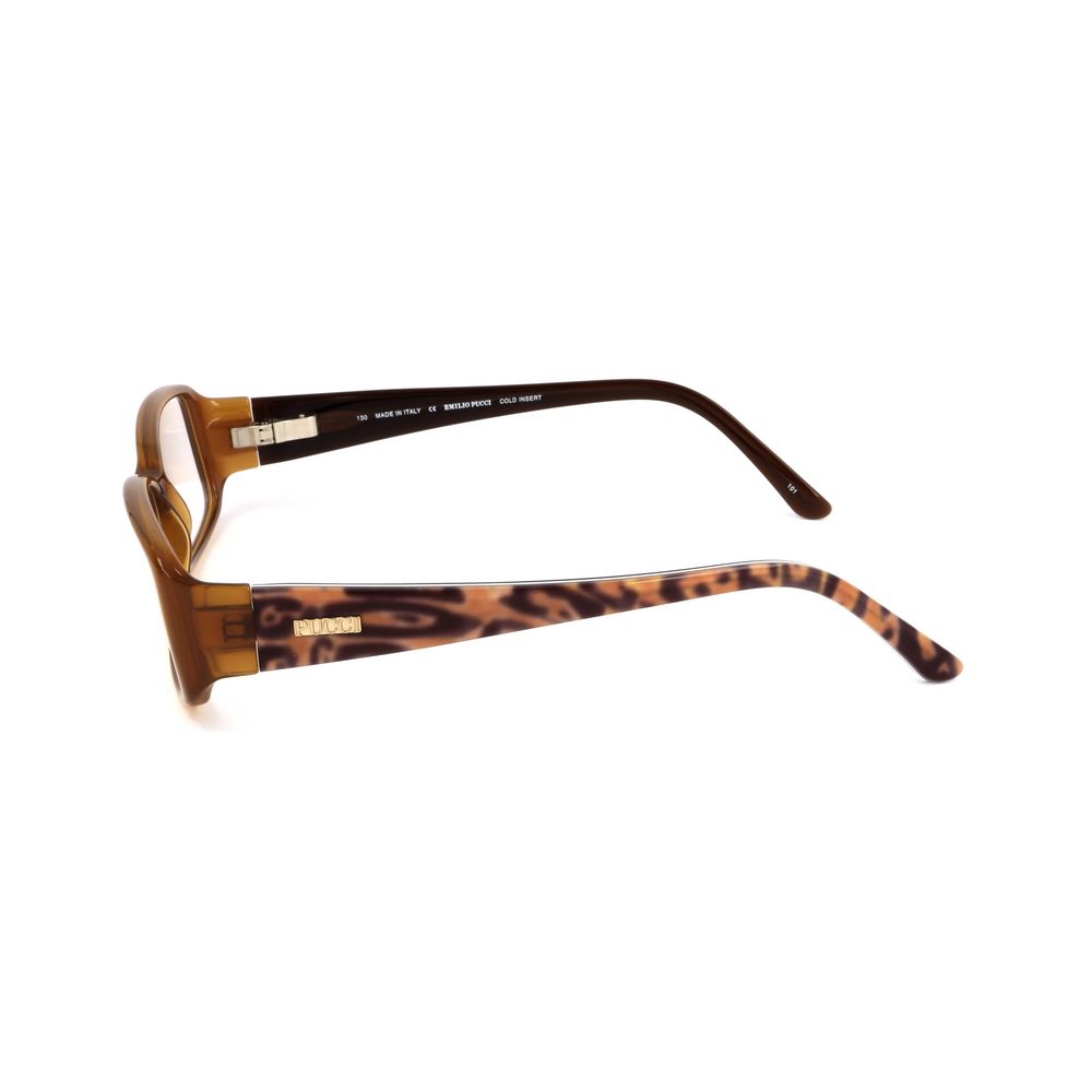Emilio Pucci Brown Plastic Glasses Frames