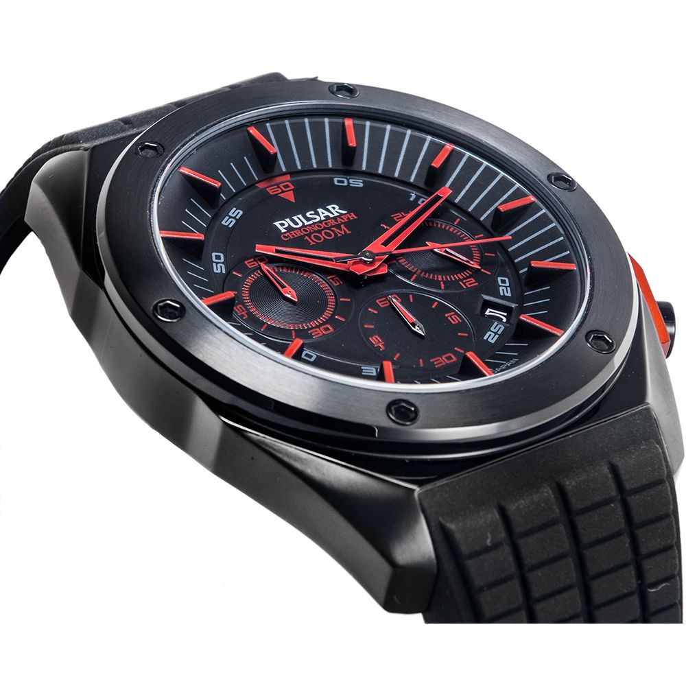 Pulsar Black Rubber Watch Pulsar