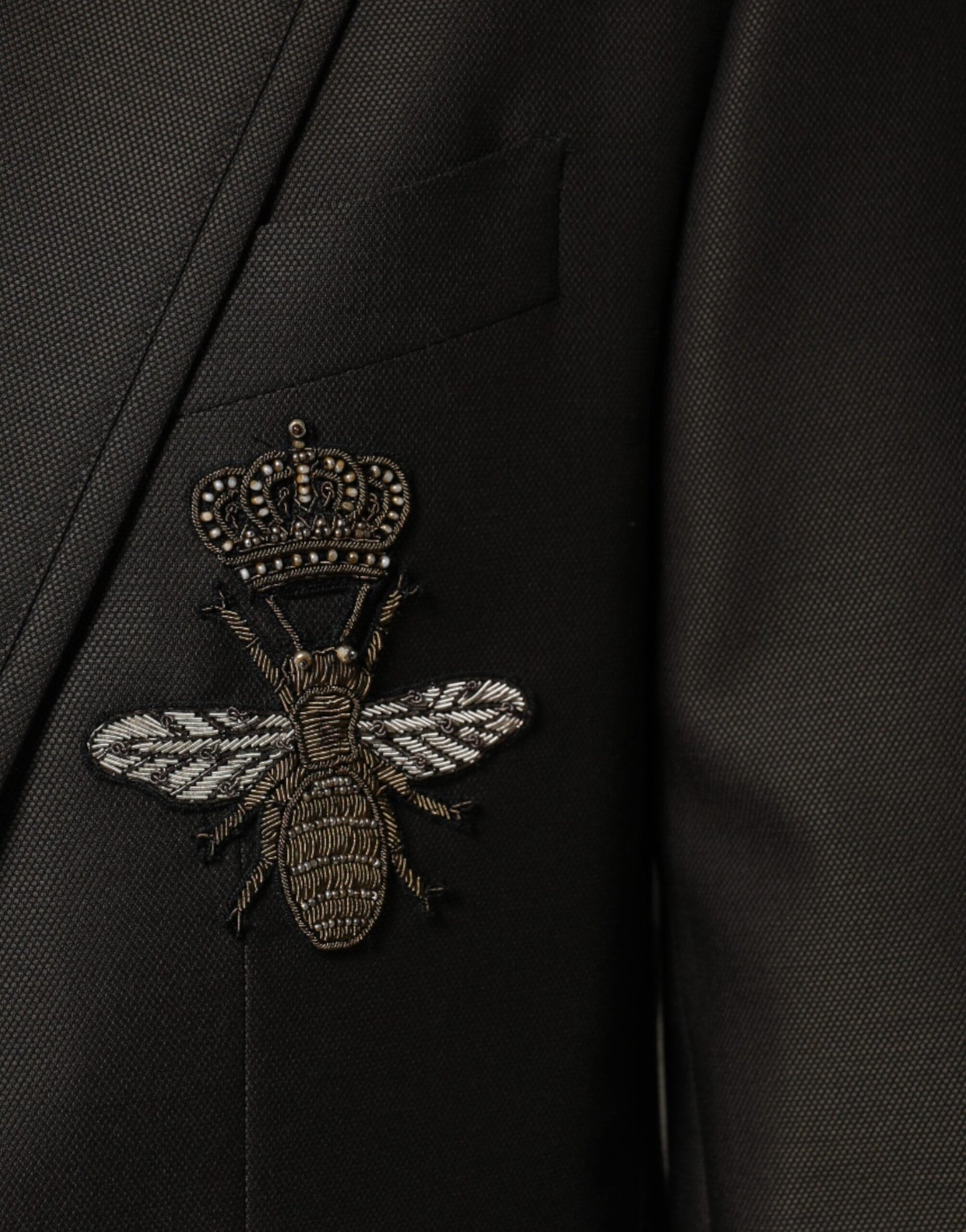 Dolce & Gabbana Blazer Brown Green Bee Wool Jacket Coat Dolce & Gabbana