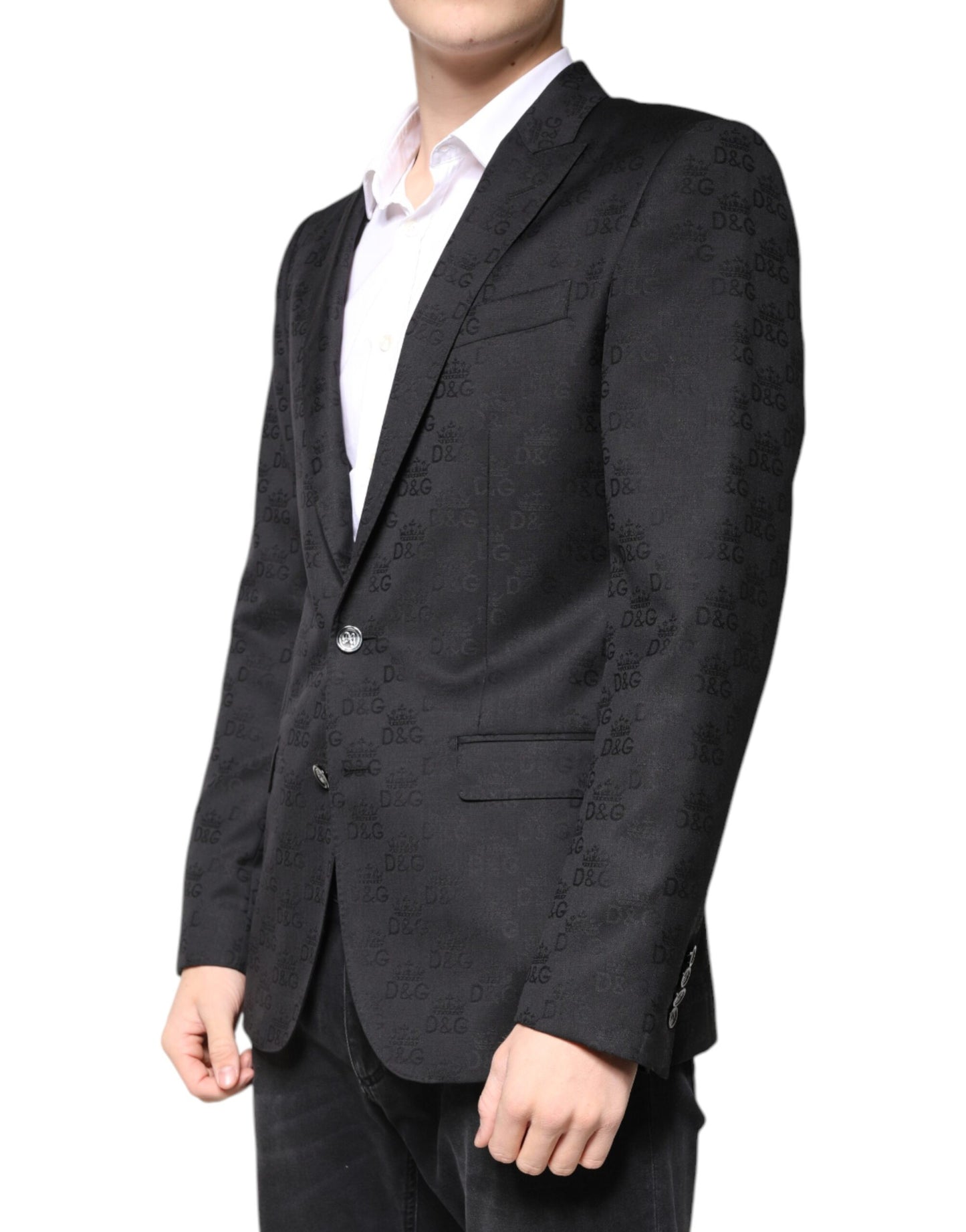 Dolce & Gabbana Black Wool Single Breasted Formal Blazer Dolce & Gabbana