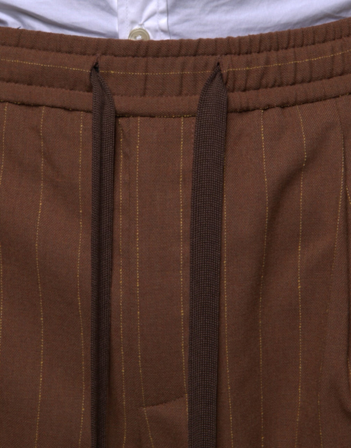 Dolce & Gabbana Brown Stripes Skinny Men Dress Pants Dolce & Gabbana