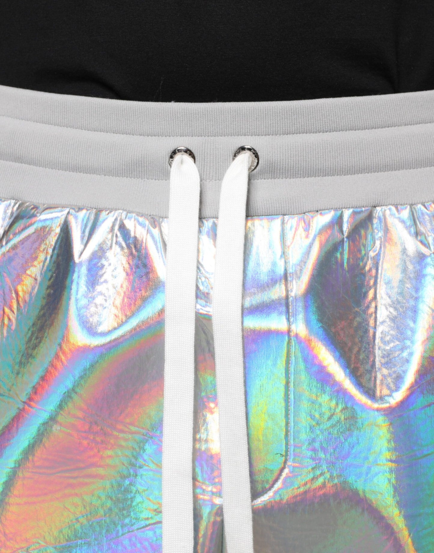 Dolce & Gabbana Silver Iridescent Men Jogger Sweatpants Pants Dolce & Gabbana