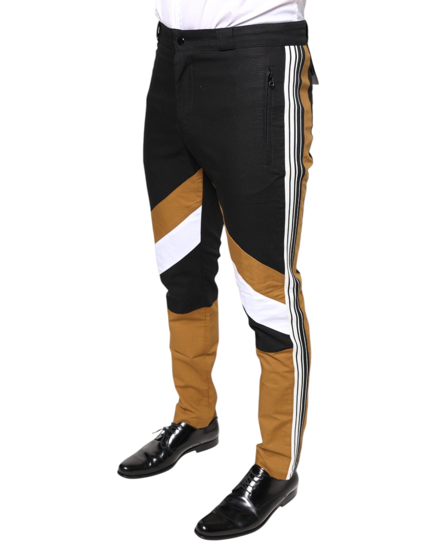 Dolce & Gabbana Multicolor Stripe Skinny Cotton Pants Dolce & Gabbana
