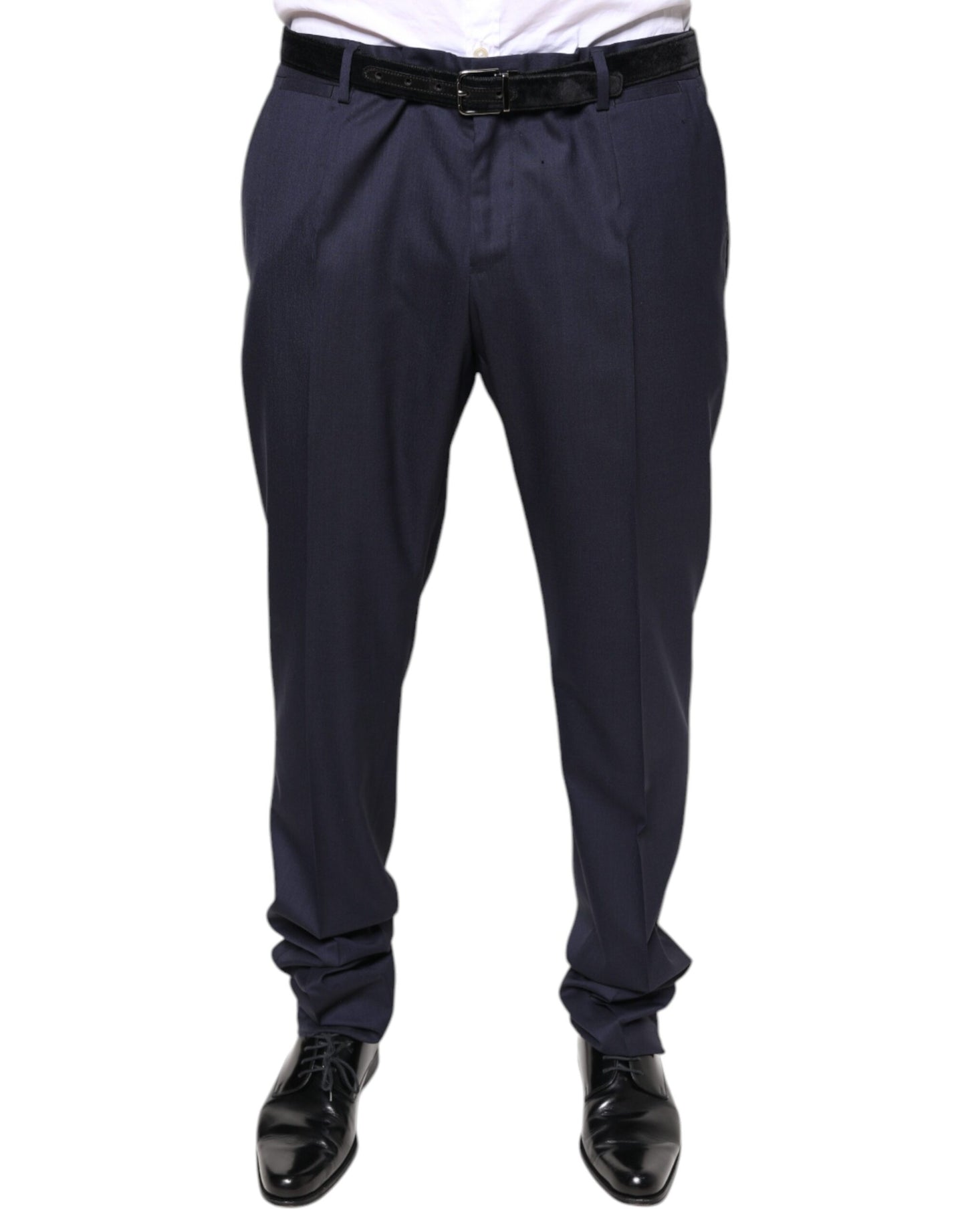 Dolce & Gabbana Blue Wool Skinny Formal Dress Pants Dolce & Gabbana