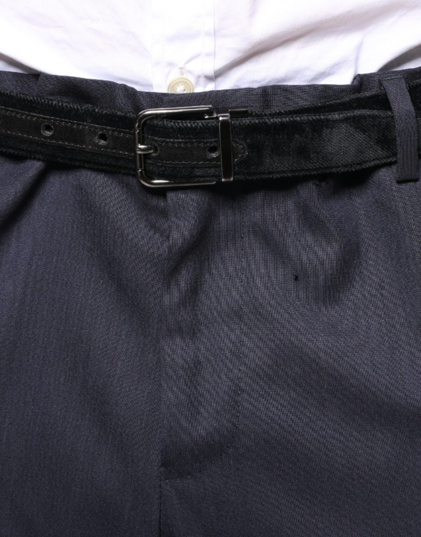 Dolce & Gabbana Blue Wool Skinny Formal Dress Pants Dolce & Gabbana