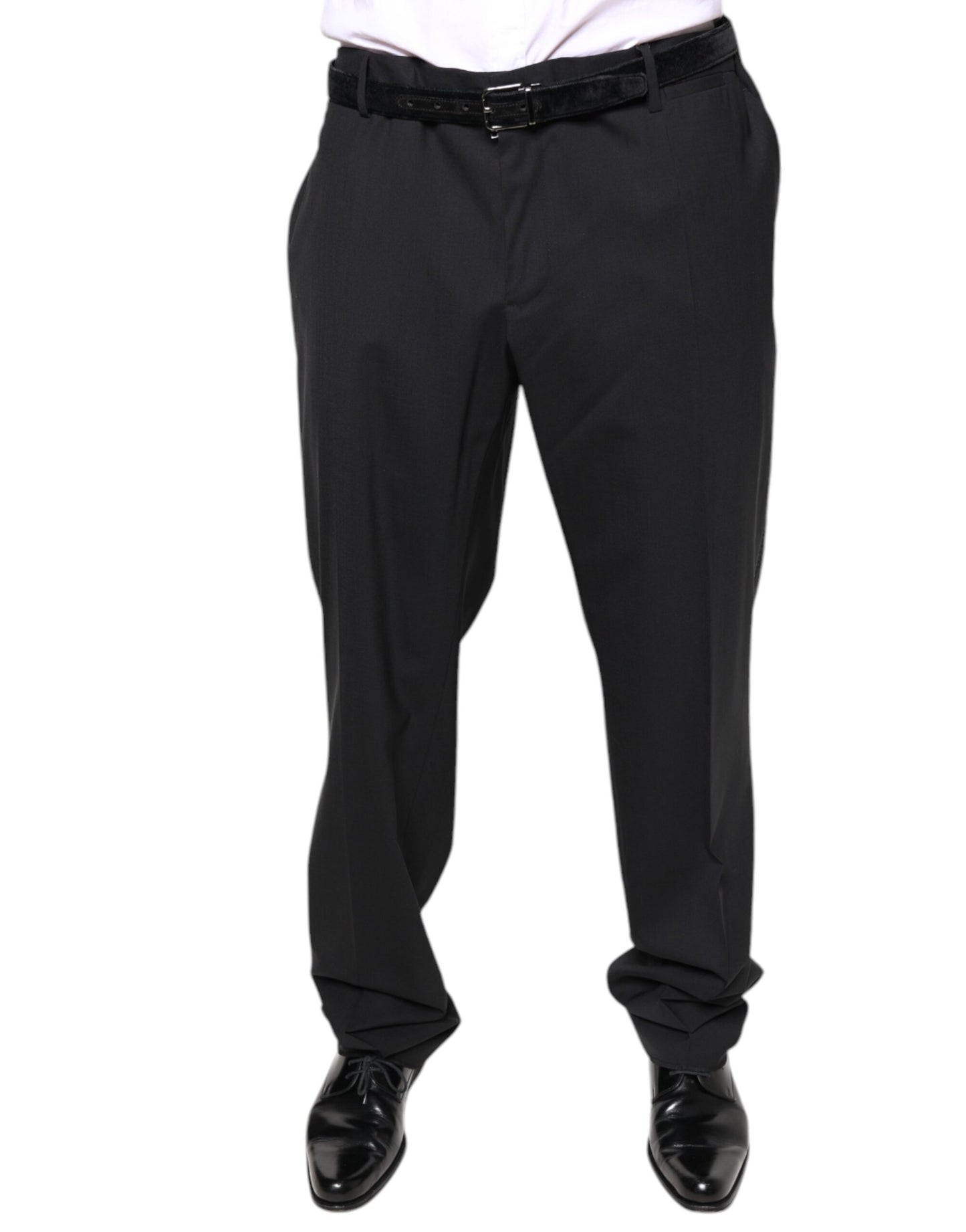 Dolce & Gabbana Black Wool Men Formal Dress Pants Dolce & Gabbana