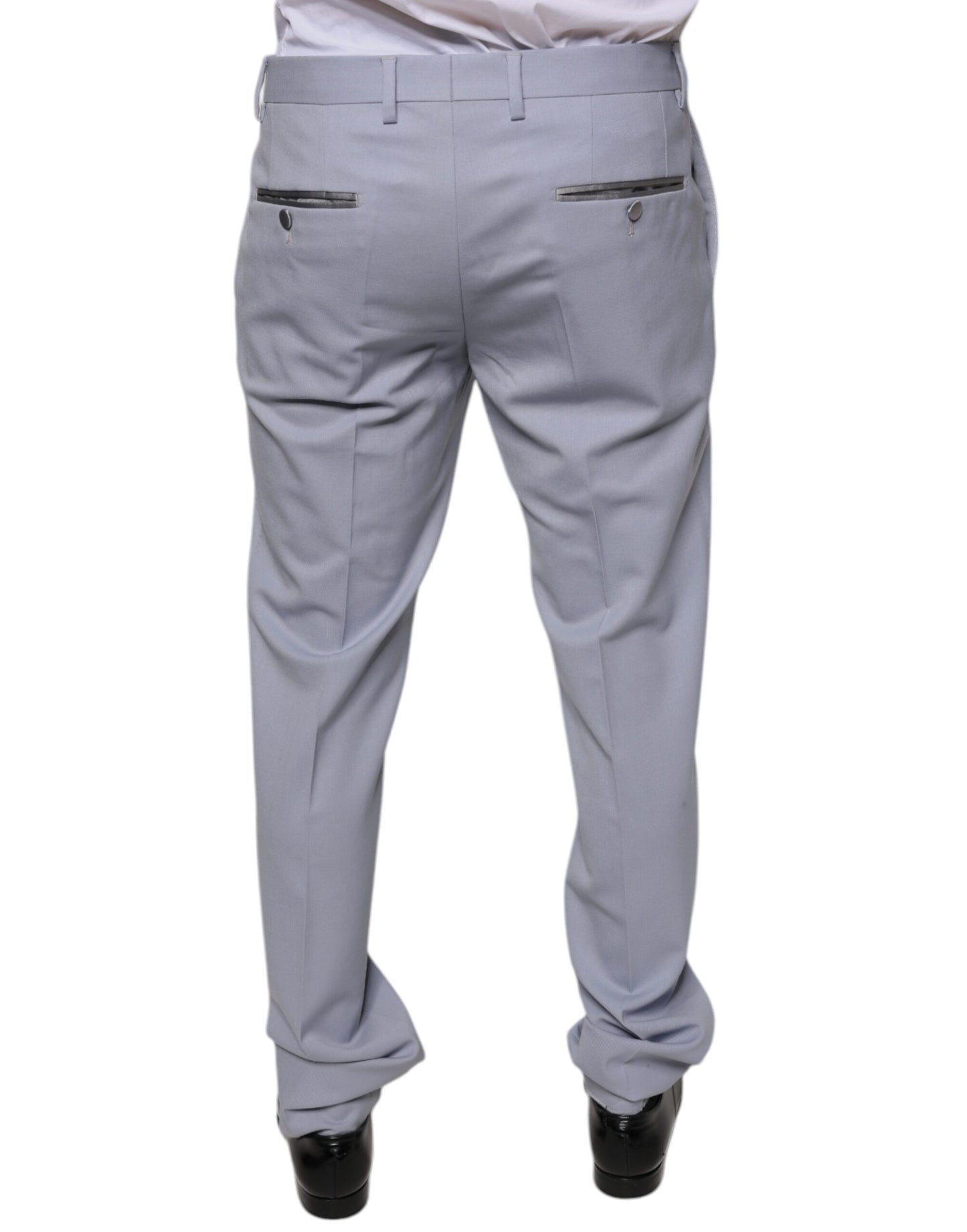 Dolce & Gabbana Light Gray Wool Formal Dress Pants Dolce & Gabbana