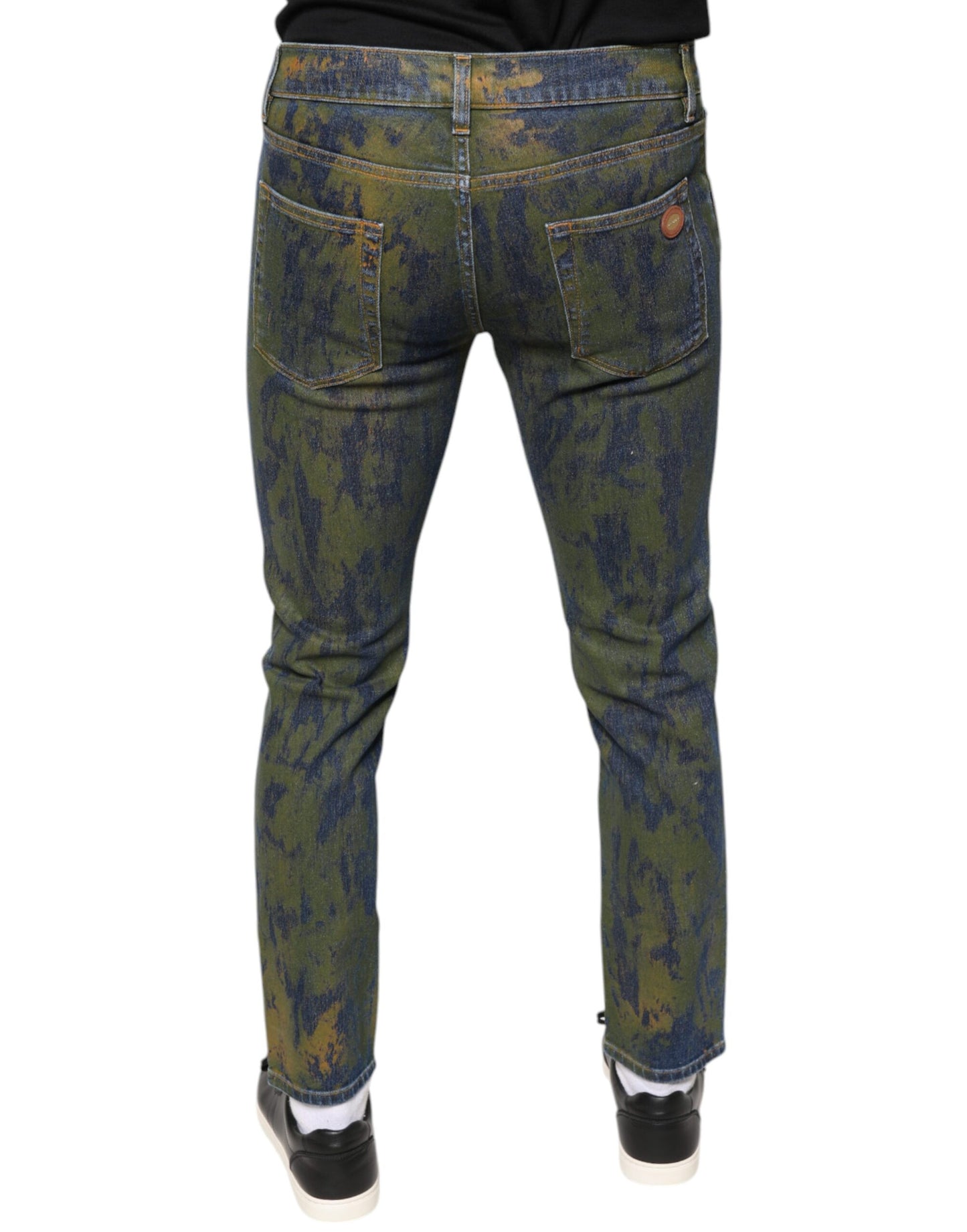 Dolce & Gabbana Blue Cotton Dye Slim Fit Men Denim Jeans Dolce & Gabbana