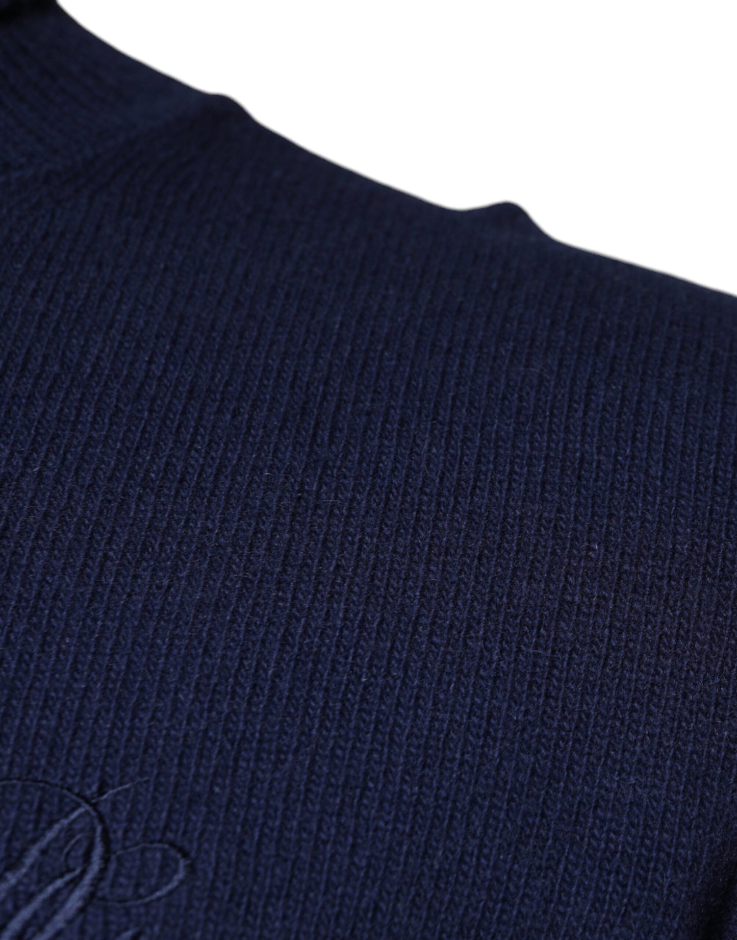 Dolce & Gabbana Blue Wool Knit Turtleneck Pullover Sweater Dolce & Gabbana
