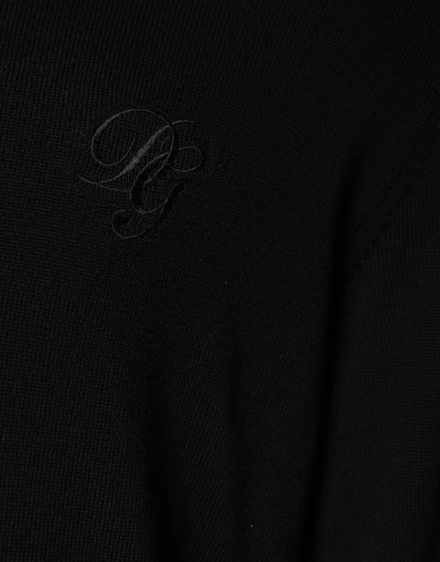Dolce & Gabbana Black Wool Knit Crew Neck Pullover Sweater Dolce & Gabbana