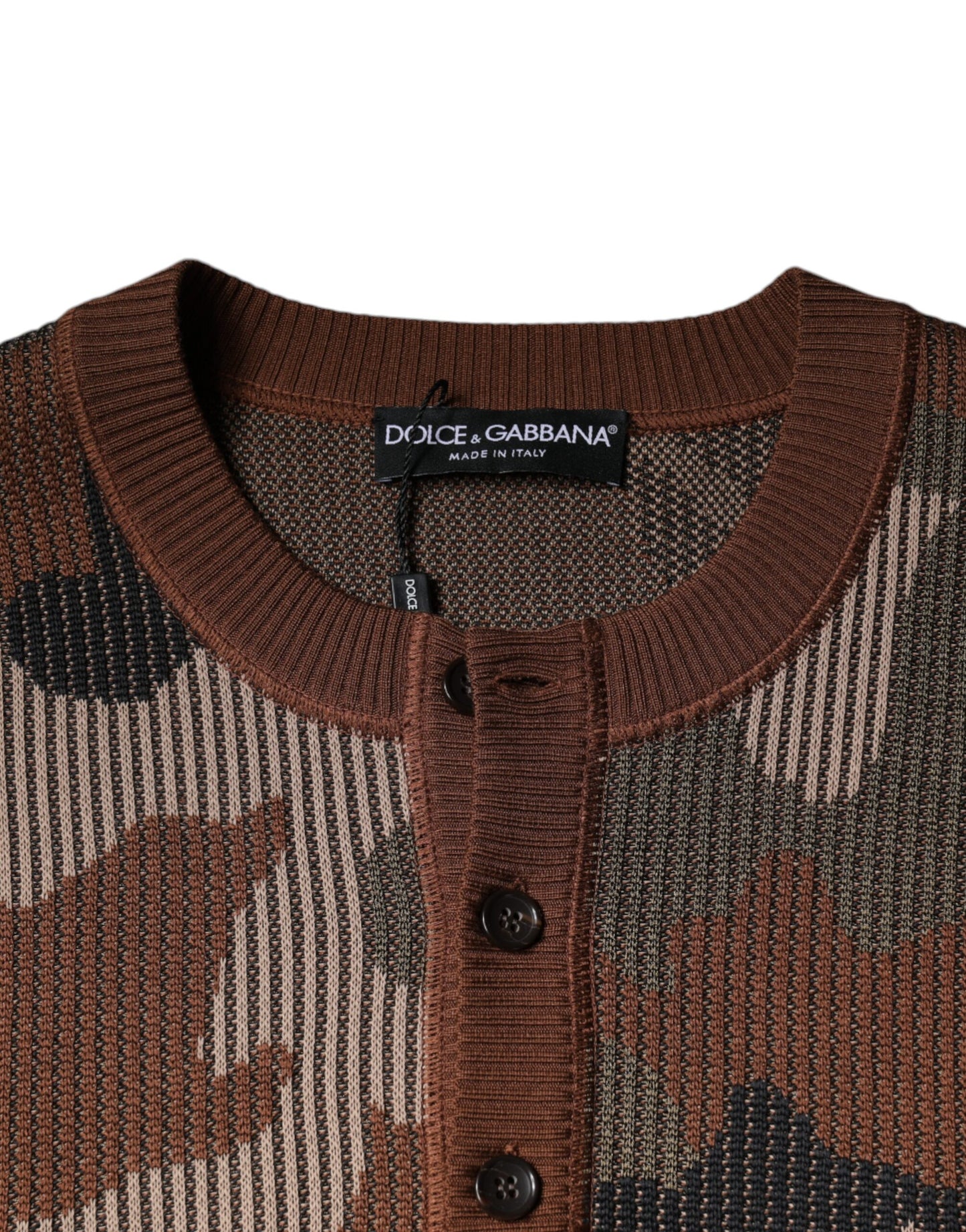Dolce & Gabbana Multicolor Camouflage Men Pullover Sweater Dolce & Gabbana