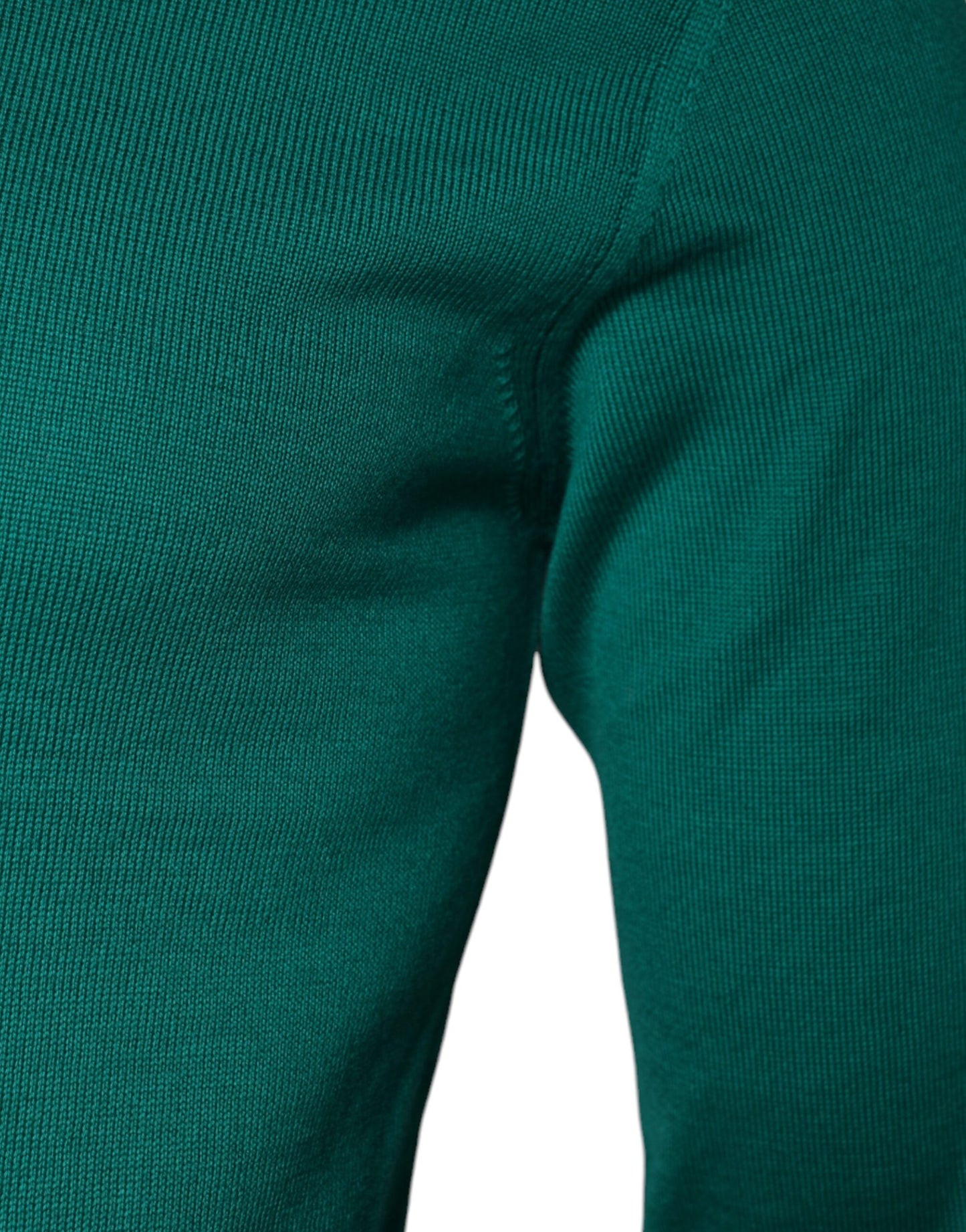 Dolce & Gabbana Green Wool Knit Crew Neck Pullover Sweater Dolce & Gabbana