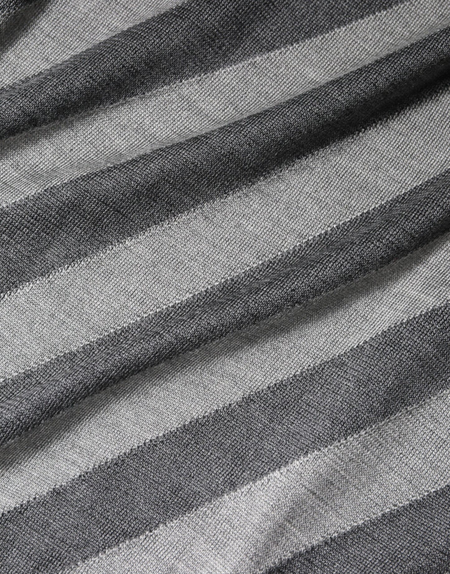 Dolce & Gabbana Gray Stripes Long Sleeve Round Neck Pullover Sweater Dolce & Gabbana