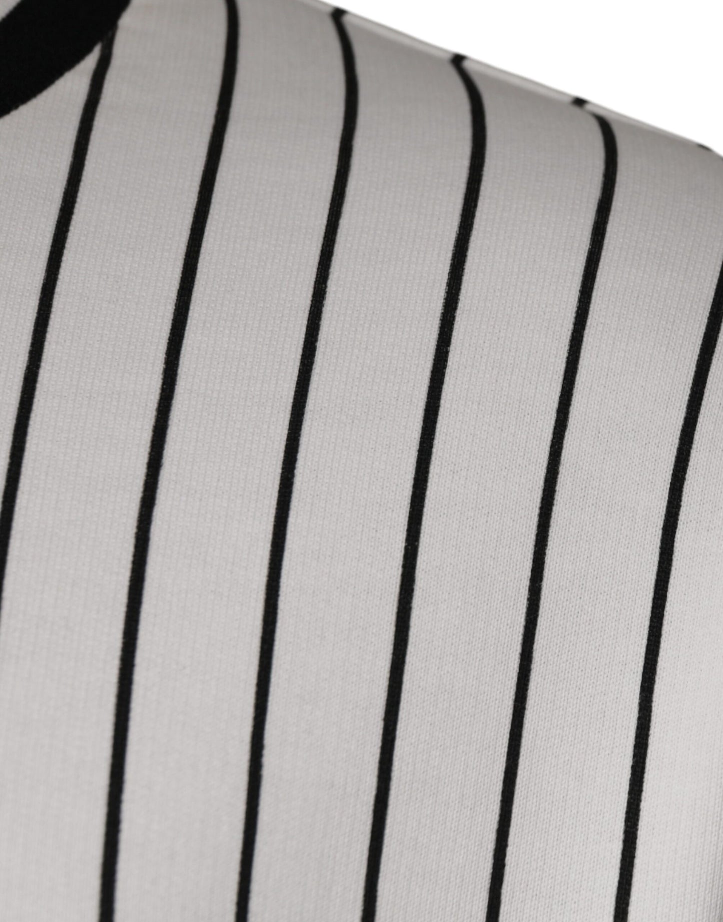 Dolce & Gabbana Black White Stripes Logo Sweatshirt Sweater Dolce & Gabbana