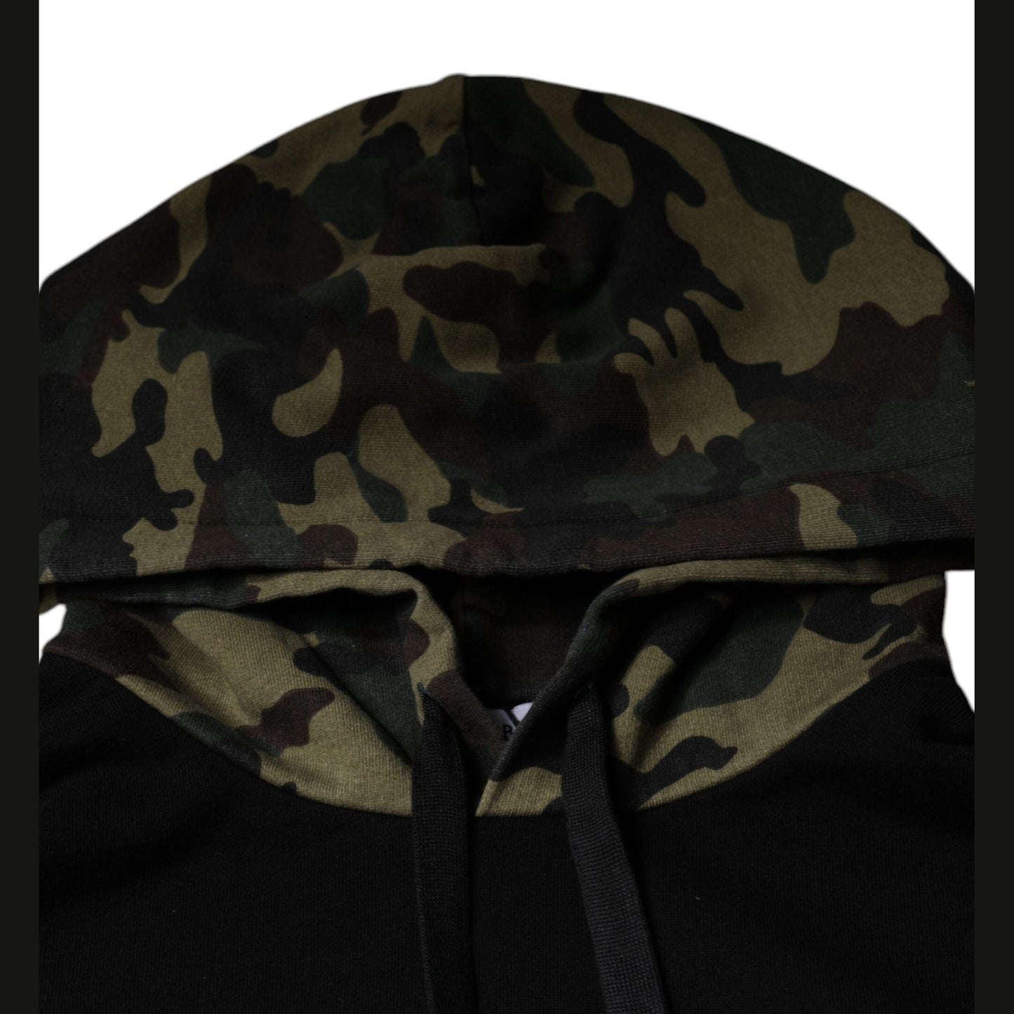 Dolce & Gabbana Black Camouflage Hooded Sweatshirt Sweater