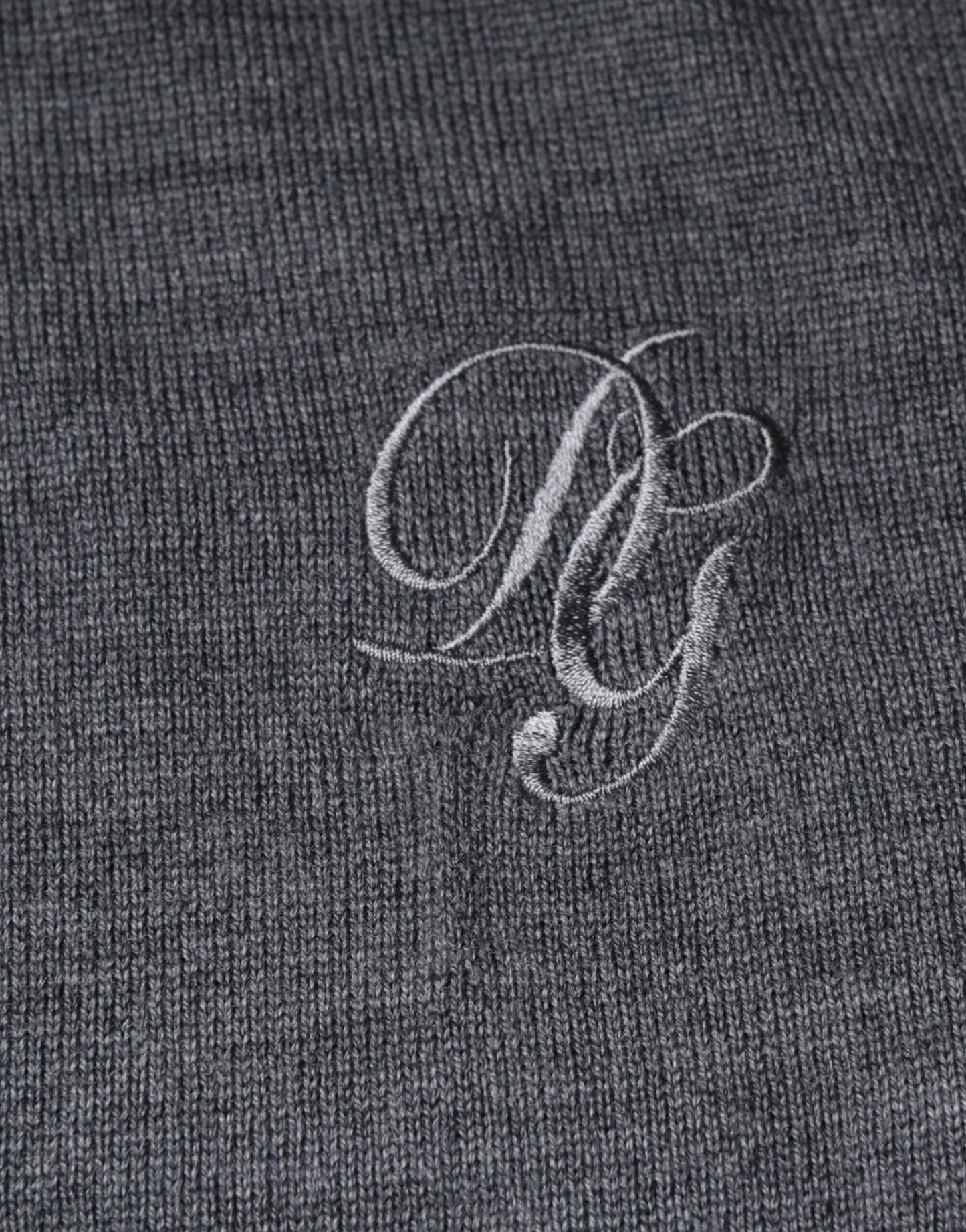 Dolce & Gabbana Dark Gray Wool Crew Neck Pullover Sweater Dolce & Gabbana